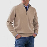Elegante herentrui met halve rits