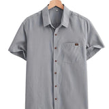 Casual Korte Mouw Katoenen Shirt