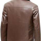 Elegante Leren Jas met Fleece