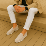 Elegante suède herenloafers