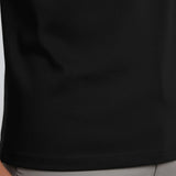 Heren T-shirt Slim-Fit Gemerceriseerd in Zwarte Kleur
