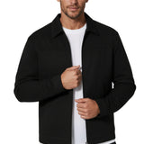 Zwarte Suède Jas voor Mannen – Moderne Casual Bovenkleding