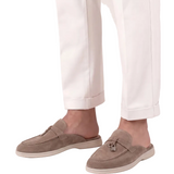 Beige suède herenmuiltjes – mediterraan model