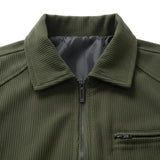 Heren Corduroy Jas – Groene Militaire