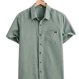 Casual Korte Mouw Katoenen Shirt