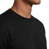 Heren T-shirt Slim-Fit Gemerceriseerd in Zwarte Kleur