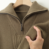 Sweter met rits Taranto Merino Wol