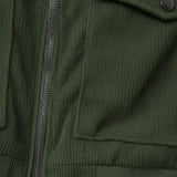Heren Corduroy Jas – Groene Militaire