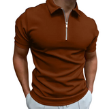 Gregorio - moderne polo met rits tot halverwege