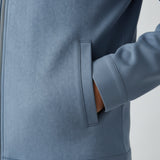 Lichtblauwe Suede Jas voor Mannen – Elegante en Universele Jas voor Elke Dag