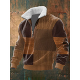 Fleece herentrui met opstaande kraag