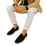 Klassieke suède herenloafers