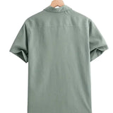 Casual Korte Mouw Katoenen Shirt