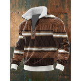 Fleece herentrui met opstaande kraag