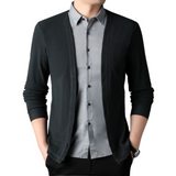 2-in-1 overhemd en cardigan