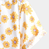 Heren Gele Hawaiian Shirt met Korte Mouwen