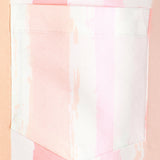 Heren Zomer Katoenen Shirt met Roze-Witte Verticale Strepen, Met Knopen en Pocket, Korte Mouwen