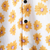 Heren Gele Hawaiian Shirt met Korte Mouwen