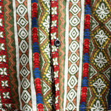 Retro Katoenen Korte Mouwen Boho Overhemd voor Mannen