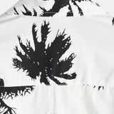 Witte Zomer Overhemd met Korte Mouwen in Hawaiiaanse Stijl met Tropisch Patroon voor Mannen