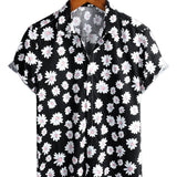 Heren Gele Hawaiian Shirt met Korte Mouwen