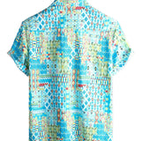 Heren Hawaii Shirt met Korte Mouwen van Katoen Boho