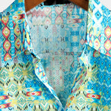 Heren Hawaii Shirt met Korte Mouwen van Katoen Boho