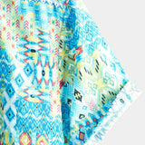 Heren Hawaii Shirt met Korte Mouwen van Katoen Boho