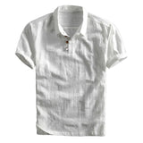 Polo T-shirt San Julian met Linnen Afwerking