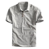 Polo T-shirt San Julian met Linnen Afwerking