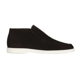 Halfhoge suède herenloafers – zwart