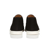 Halfhoge suède herenloafers – zwart