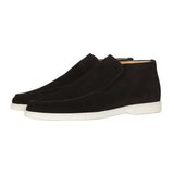 Halfhoge suède herenloafers – zwart