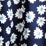 Korte Mouwen Katoenen Hawaii Shirt voor Mannen in Marineblauwe Kleur met Margrieten