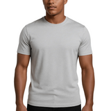 Heren T-shirt Slim-Fit in Zilveren Mist