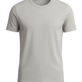 Heren T-shirt Slim-Fit in Zilveren Mist