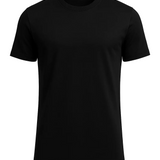 Heren T-shirt Slim-Fit Gemerceriseerd in Zwarte Kleur