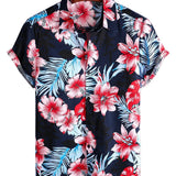 Katoenen shirt met bloemenprint van tropische planten uit Hawaii voor mannen