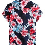 Katoenen shirt met bloemenprint van tropische planten uit Hawaii voor mannen
