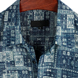 Korte Mouwen Retro Casual Katoenen Overhemd voor Mannen