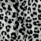 Korte mouw shirt met witte panterprint voor mannen
