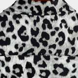 Korte mouw shirt met witte panterprint voor mannen
