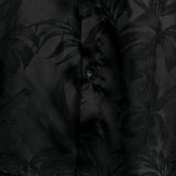 Heren Korte Katoenen Bloemen Overhemd met Knopen, Zomer Jacquard