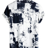 Casual Retro Korte Mouwen Shirt voor Mannen