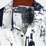 Casual Retro Korte Mouwen Shirt voor Mannen