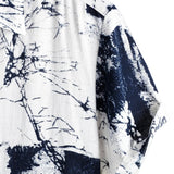 Casual Retro Korte Mouwen Shirt voor Mannen