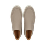 Halfhoge suède herenloafers – grijsbeige