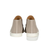 Halfhoge suède herenloafers – grijsbeige