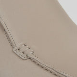 Halfhoge suède herenloafers – grijsbeige