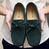 Casual suède zomerloafers voor heren